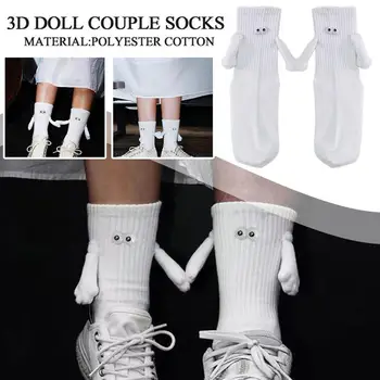 1 Çift Çiftler Çorap Manyetik Cazibe Çorap Moda Çorap Orta Bebek Tüp Çift Çorap Ayakkabı kadın Komik Pamuk Çok I4C3