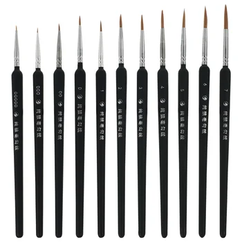 11 Adet Detay Boya Fırçaları Günlük Tutma Kalemleri Boya Fırçaları İnce Uçlu Çizim Kalemleri