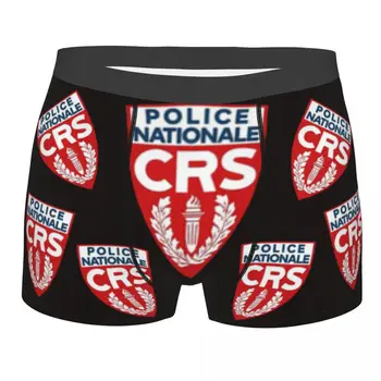 Fransız CRS Compagnies Erkek Boxer Külot Polis Ulusal Son Derece nefes alan iç çamaşırı En Kaliteli Baskı Şort Doğum Günü Hediyeleri