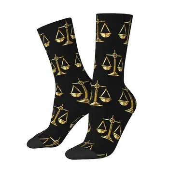 Kış Sıcak Harajuku Unisex Ölçekler Adalet Çorap Altın Ölçekler Adalet Hukuk Logo Ter Emici basketbol çorapları