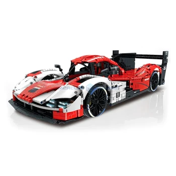 Kırmızı ve Beyaz Spor Araba Modeli Yapı Taşları Hızlı Araç Yüksek Teknoloji MOC 10615 Tuğla Öfkeli Oyuncak Hediye Erkek Çocuk Yetişkin