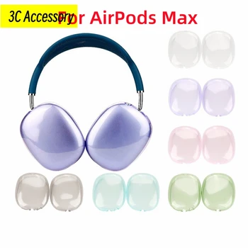 AirPods için Max TPU Yumuşak Kabuk silikon kulaklık kapakları konut kapak kafa ışın kol tomurcukları hava bakla max aksesuarları