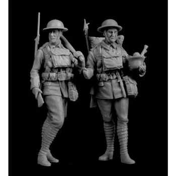 1/35 Ölçekli döküm Reçine Şekil İngiliz Asker Takım Elbise Modeli Montaj Kiti Diorama Montaj Modeli Boyasız