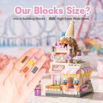Mini Yapı Taşları Şehir Manzara Modeli yapı blok oyuncaklar Mini Bloklar Yaratıcı Düşünme Dıy Oyuncaklar Çocuklar İçin Oyuncaklar Kız İçin