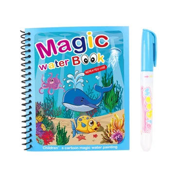 Çocuk Boyama Çizim Oyuncaklar Kullanımlık Boyama Kitabı Sihirli Su çizim kitabı Duyusal Erken Eğitim Oyuncaklar Çocuklar için