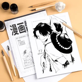 Karikatür Orijinal Kağıt A4 Öğrenci Sanat Uygulama Anime Ölçekli Kağıt 120G Temel Çizim işaret kalemi Çizim Kağıdı