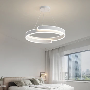 Yatak odası sarkıt basit modern ve yaratıcı 2022'deki yeni restoran lambası son derece basit beyaz lamba