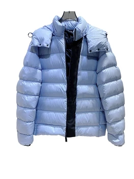 Aşağı ceket stand-up yaka kısa fermuarlı kapüşonlu tasarım İnce şekil sıcak ve rahat 2024 kış yeni 1013