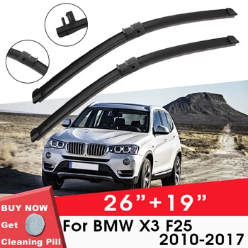 Araba sileceği Bıçak Ön Cam Ön Cam Kauçuk Silikon Jel Dolum Silecekleri BMW X3 F25 2010-2017 26
