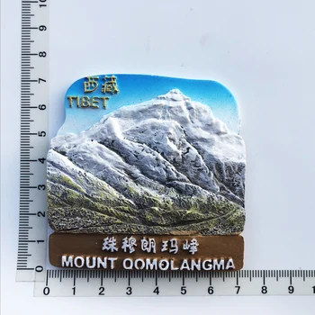 Çin Xizang Manzara Buzdolabı Mıknatısı Kültürel Peyzaj Turizm Hatıra Reçine Mesaj Sticker El Sanatları Dekorasyon