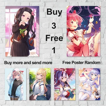 Özel Baskı Seksi Anime Kız Kaliteli Poster Manga Karakter duvar sanatı tuval yağlıboya Yatak Odası Ev Dekor Kawaii Estetik Duvar Resimleri