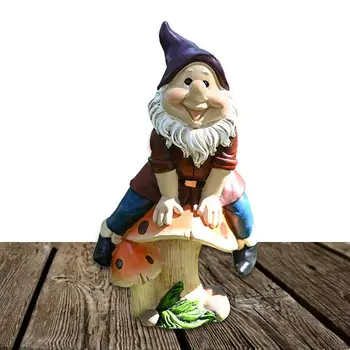 Bahçe Gnome Heykeli Cüceler Bahçe Süslemeleri Komik Heykelleri Hava Koşullarına Dayanıklı Reçine Cüceler Bahçe Süslemeleri Açık Dekor Polyresin