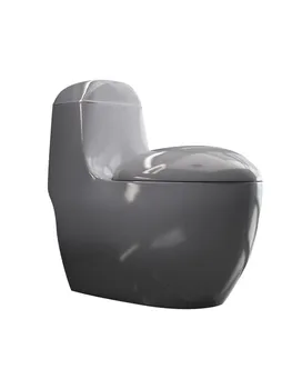 Yaratıcı ve Kişiselleştirilmiş, Minimalist Gri Ev Sifon Tuvalet Renkli Yumurta Şekilli Koku Geçirmez Siyah Klozet