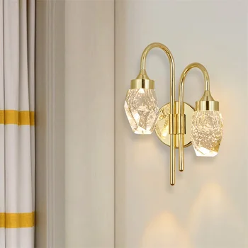 SOFİTY Modern Duvar Lambası Kristal Aplik led iç mekan duvar ışığı Fikstür Altın Lüks Süslemeleri Yatak Odası Oturma Odası Ofis İçin