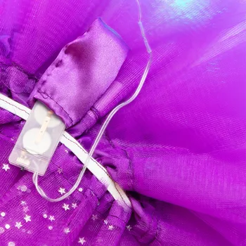 Pullu LED ışıkları aydınlık Mini etek parlayan tül kısa Tutu yetişkin çocuk fantezi bale giyim parti kostüm balo