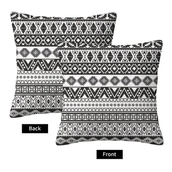 Tribal Afrika Siyah Beyaz Desen Afrika Çamur Tribal polyester yastık Örtüsü Yatak Odası Sandalye Dekoratif Kucaklama Yastık Kılıfı