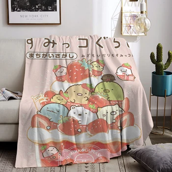 Sumikko Gurashi Yatak Örtüsü Yatak Örtüsü Battaniye Dekoratif Kanepe Battaniye ve Atar Yatak Odası Dekorasyon Atmak Sıcak Kış Şekerleme