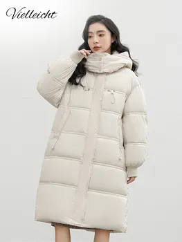 FIRFIRLI YUNUS Yeni Sonbahar Kış Kadın balon ceket Pamuk Yastıklı Rahat Ceket Uzun Kapşonlu Parkas Giyim Pamuklu Sıcak Dış Giyim