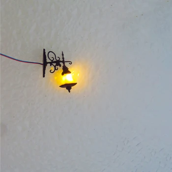 3 V 1: 87 Ho ölçekli duvar montaj lambaları Gooseneck ışık modeli yapma parkı LampsTrain demiryolu düzeni