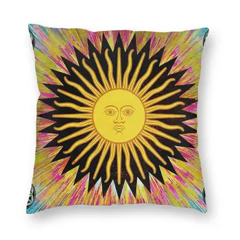 Psychedelic Güneş Yıldız Bohemian Yastık Örtüsü Ev Dekoratif Mandala minder örtüsü Atmak Yastık Ev için Çift taraflı Baskı