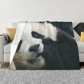 Fubao Aibao Panda Fu Bao Battaniye Hafif Nefes Anti-boncuklanma Flanel Atmak Battaniye Dayanıklı Uzun Ömürlü Seyahat