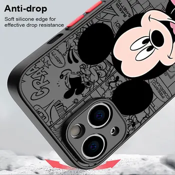 Mickey Mouse Aşk Minnie telefon kılıfı için Redmi Not 11S 12S 11 Pro 12 13 Pro 8 7 11T 9 8T 9S 10 Pro 10S 8Pro Mat Coque Kapak