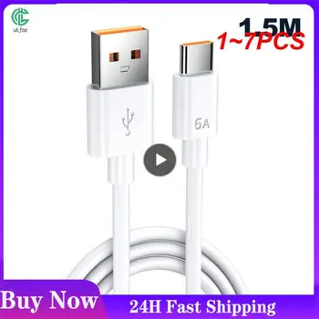 1 ~ 7 ADET 1m 1.5 m 2m USB C Kablosu 5A Süper Şarj USB C Tipi Kablo için p20 5A Hızlı Şarj Hızlı şarj aleti kablosu Onur V10