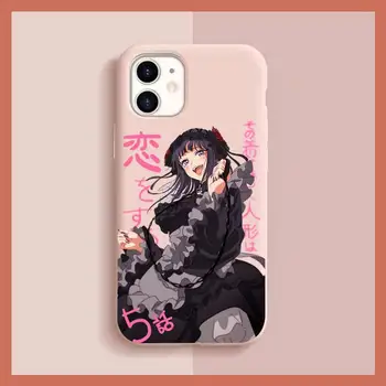 Anime Benim Elbise Sevgilim Kitagawa Marin telefon kılıfı için iPhone 11 12 13 Mini Pro Xs Max 8 7 6 6S artı X XR Düz Renk Durumda