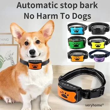 Pet Köpek AntiBarking USB Elektrikli Ultrasonik Köpekler Dur Barking Titreşim Anti Bark Yaka Otomatik Yaka Köpek Eğitim Tasmaları