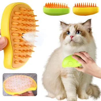 Kedi Köpek bakım tarağı Elektrikli Sprey Su Kedi buharlı fırça Pet Masaj Tarak Sprey Kediler Banyo Fırçası saç fırçaları Bakım Malzemeleri