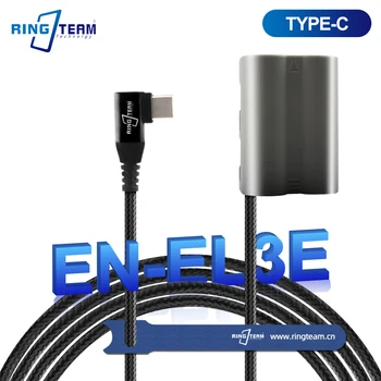 EN-EL3E PD / Tip-C Kukla Pil ENEL3E EN EL3E Sağ Açılı USBC nikon kamera için D50 D80 D70 D90 D300 D70S D100 D300S D200 D700