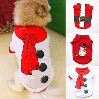 1 Adet Noel Kedi Giysileri Küçük Köpekler Sonbahar Kış Ceket Kostüm Yavru Köpek Kıyafeti Hoodie Sıcak Pet Kış Ceket Giyim