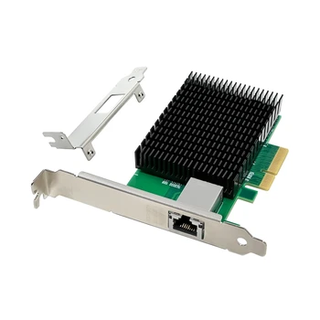 PCI-E X4 10 Gigabit Tek Elektrik Bağlantı Noktası Sunucusu Ağ Kartı Sunucusu NIC AQC107 RJ45 Ethernet NIC PC Laptop İçin Dayanıklı
