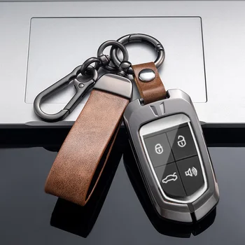 Çinko Alaşım Araba Anahtarı Durum Borgward BX5 BX7 2017 2018 Akıllı Uzaktan Kumanda fob dış kapak Anahtarlık Koruyucu Çanta Araba Aksesuarı