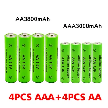 AA + AAA şarj edilebilir AA 1.5 V 3800mAh / 1.5 V AAA 3000mah Alkalin pil el feneri oyuncaklar izle MP3 oyuncu değiştirin Ni-Mh pil