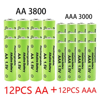 1.5 V AA+AAA Nİ MH şarj edilebilir pil alkalin 3800/3000Ah el feneri, saat ve nikel hidrit piller için uygundur