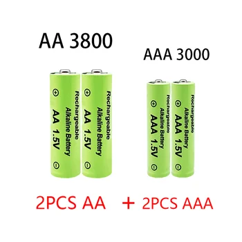 1.5 V AA+AAA Nİ MH şarj edilebilir pil alkalin 3800/3000Ah el feneri, saat ve nikel hidrit piller için uygundur