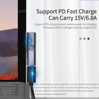 Microsoft Surface X için 8 7 6 5 4 3 Go Kitap USB Tip C PD Adaptörü Tablet Hızlı Şarj Fişi Dönüştürücü laptop aksesuarları