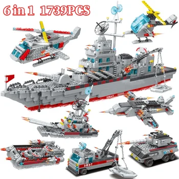 Lego ile uyumlu Askeri Donanma Savaş Gemileri Yapı Taşları WW2 Savaş Gemisi Füze Cruiser Rakamlar Oyuncak Doğum Günü Hediyeleri