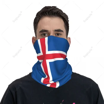 Unisex İzlanda Bayrağı Atkısı Eşarp Boyun Yüz Maskesi Eşarp Boyun İsıtıcı Dikişsiz Bandana Şapkalar Bisiklet Yürüyüş