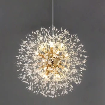 Modern Gökyüzü Yıldız Ateş Topu Kristal sarkıt led aydınlatma Karahindiba Restoran, Oturma Odası Kolye, Bar Sanat Danimarka Armatür