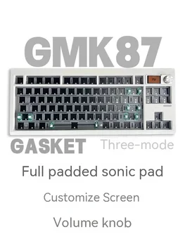 Zuoya Gmk87 V2 mekanik Klavye Seti kablosuz bluetooth Klavye Kitleri Kolları İle 3 Modlu Conta Özelleştirme Oyun Klavyesi
