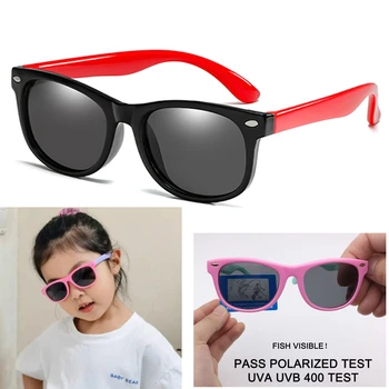 Moda Silikon Güneş Gözlüğü Esnek TR90 Erkek Kız Gözlük UV400 güneş gözlüğü Güvenlik Gözlükleri Hediye Çocuklar İçin Bebek Gözlük