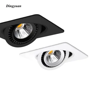 Gömme COB Downlight hiçbir titrek açı ayarlanabilir 5W7W9W12W15W18W20W LED tavan beyaz Spot ışık Pic arka plan AC85-265V