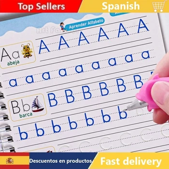 Yeni Sihirli Kitap Kopya Kitaplar Çocuklar için İspanyolca Kaligrafi Dizüstü Montessori Ücretsiz Kargo Öğrenme Çocuk Kaligrafi Uygulama