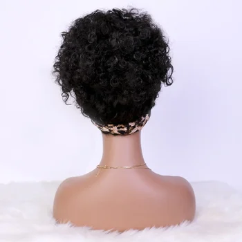 AIVA Yeni Siyah Afro Kinky Kıvırcık Yüksek At Kuyruğu Puf Peruk Ucuz Böcek Sentetik Kırmızı Peruk Kafa Bandı ile kadın Peruk Olmayan Dantel Peruk 180%