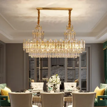 HY ve ışık lüks kristal avize Post - Modern Minimalist Villa dubleks bina salonu oturma odası lambaları yaratıcı İskandinav