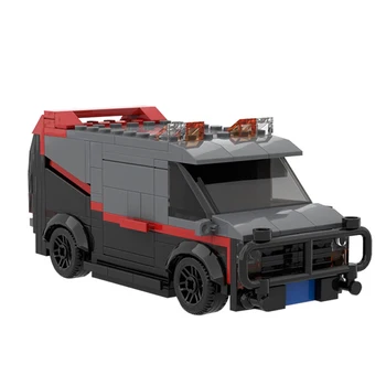 242 parça Yüksek teknoloji A Takımı Van SWAT Takım Kamyon Yüksek Teknoloji Yapı Taşları MOC Şehir Polis Karakolu Araba tuğla oyuncaklar Araçlar Modelleri