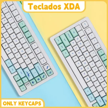 XDA Keycaps ISO düzeni İspanyolca Rusça Japon Kore Fransız Dili Anahtar kapaklar Kiraz MX Mekanik Klavye İçin